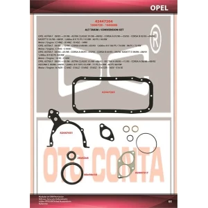 OPEL ASTRA F CORSA A B 1.4 1.6 8 V ALT TAKIM VİTON KEÇELİ C16SE C16SEI