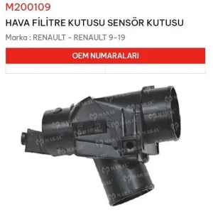 HAVA FİLİTRE KUTUSU SENSÖR KUTUSU RENAULT 9-19