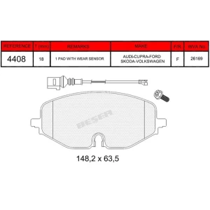 FREN BALATASI ÖN AUDI A3 IV / SEAT LEON IV/ SKODA OCTAVIA IV/ VW CADDY IV -GOLF VIII 2019- 26169