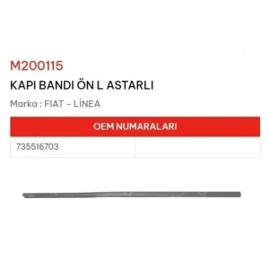 KAPI BANDI ÖN SOL ASTARLI LINEA