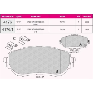 FREN BALATASI ÖN TOYOTA COROLLA – TOYOTA AURIS 12- 25698