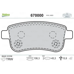 FREN BALATASI ARKA FLUENCE MEGANE III HB G. E.K VALEO302101