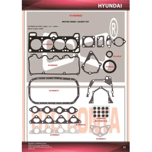 TAKIM CONTA HYUNDAI 1.5 12V ACCENT 1.5 12V MOTOR TAKIM CON. KEÇELI G4EK G4EK-TC