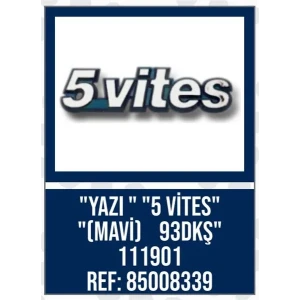 YAZI 5 VITES MAVI 93 DOGAN KARTAL SAHIN DKS