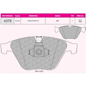 FREN BALATASI ÖN BMW 5 (F10) – 5 TOURING (F11) – 6 CONVERTIBLE (F12) – 6 COUPE ( F13) 202010-2018 ÖN DİSK BALATASI 2010- 23313 - 24688