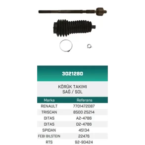DİREKSİYON KÖRÜĞÜ MEGANE I KÖRÜK TAKIMI