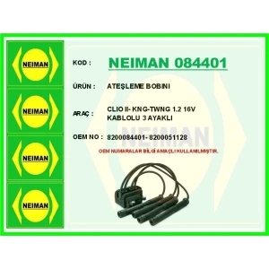 ATEŞLEME BOBINI CLIO II- KNG-TWNG 1.2 16V KABLOLU 3 AYAKLI