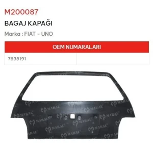 BAGAJ KAPAĞI UNO