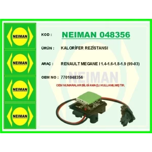 KALORİFER REZİSTANSI RENAULT MEGANE I 1.4-1.6-1.8-