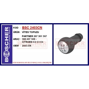VİTES TOPUZU PARTNER 207 301 307 308 407 508 - CITROEN C2 C3 C4