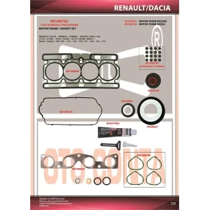 DACİA LOGAN-SANDERO 1200CC 16 V FULL TAKIM OTOCONTA TEFLON KEÇELİ SUBAP LASTİKLİ D4F 732 D4F 734