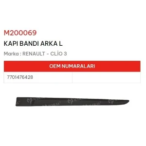 KAPI BANDI ARKA SOL CLIO III