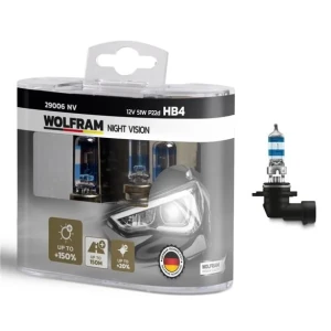 AMPÜL BEYAZ IŞIK 12V HB4 %150 GÜÇLÜ %20 BEYAZ IŞIK TAKIM 2 ADET GARANTİSİ YOKTUR