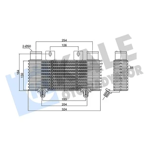 TURBO RADYATÖRÜ FORD RANGER 2.5TD - MAZDA B-SERİSİ 2.5D 02<06 PLAKA TİPİ BRAZING 204×130X64 AL/BRZ 204×130X64 PLAKA TİPİ