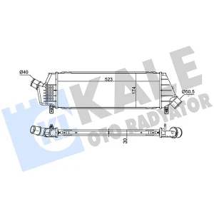 TURBO RADYATÖRÜ NISSAN MICRA (K12) 1.5DCI 03<10 [BRAZING] [523X174X30]