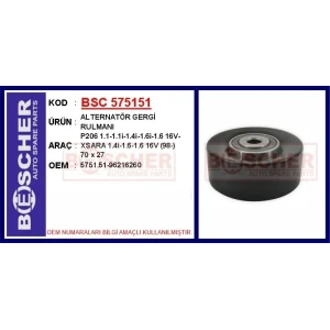 ALTERNATÖR GERGİ RULMANI P206 1.1-1.1i-1.4i-1.6i-1.6 16V- XSARA 1.4i-1.6-1.6 16V (98-) 70×27