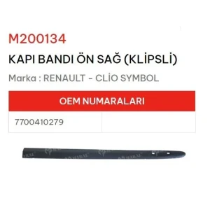 KAPI BANDI ÖN SAĞ KLIPSLI CLIO SYMBOL