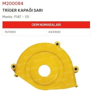 TRİGER KAPAĞI SARI M131