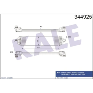 TURBO RADYATÖRÜ (INTERCOOLER) GALAXY-MONDEO IV-SMAX 1.6 ECOBOOST (658X159X40) (AL/PL/BRZ)