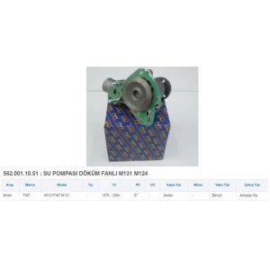 DEVİRDAİM DÖKÜM FANLI M124 M131 DKS