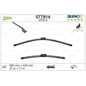 SİLENCİO X-TRM FLAT BLADE (MUZ TİPİ) SİLECEK (X2) (680+430 MM) JAGUAR XE XF