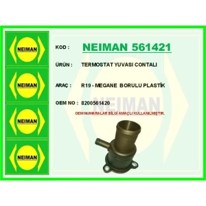 TERMOSTAT YUVASI CONTALI R19 - MEGANE BORULU PLASTİK