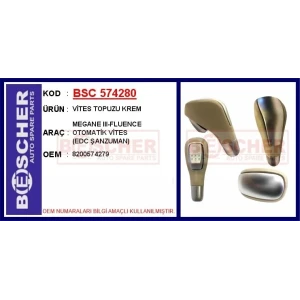 VİTES TOPUZU MEGANE III-FLUENCE OTOMATİK VİTES (EDC ŞANZUMAN) KREM