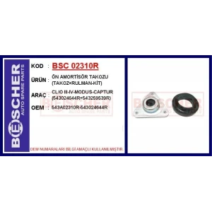 ÖN AMORTİSÖR TAKOZU (TAKOZ+RULMAN-KİT) CLIO III-IV-MODUS-CAPTUR (543024644R+543259539R)