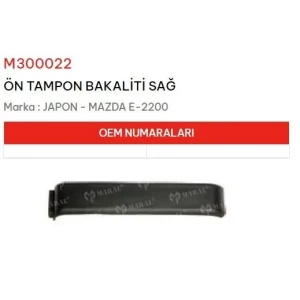 ÖN TAMPON BAKALİTİ SAĞ MAZDA E-2200