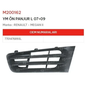 ÖN PANJUR SOL 07<09 MEGANE II