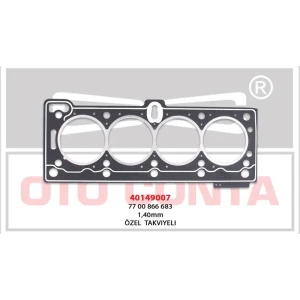 SİLİNDİR KAPAK CONTASI TAKVİYELİ MEGANE 1.6 8V MEGANE 1.6 8V SİLİNDİR KAPAK CONTASI LPG'LI ARAÇLAR OZEL TAKVİYELİ 1.40 MM K7J 700-701-K7M 702-710 7700866683