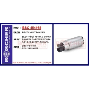BENZİN YAKIT POMPASI ELEKTRİKLİ ASTRA G-CORSA B-OMEGA B-VECTRA B-TIGRA 1.4-1.6-1.8-2.0 16V - SAMARA