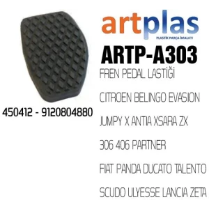 FREN PEDAL LASTİĞİ CITROEN BELINGO EVASION JUMPY X ANTIA XSARA ZX 306 406 PARTNER FIAT PANDA DUCATO TALENTO SCUDO ULYESSE LANCIA ZETA
