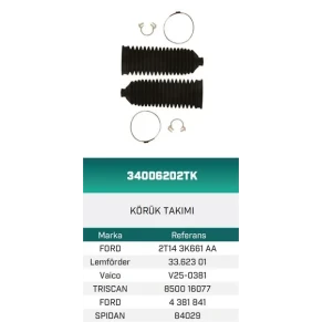 DİREKSİYON KÖRÜĞÜ V-227 DİREKSİYON KÖRÜK TAKIMI