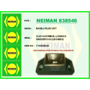 BAGAJ KILIDI UST CLIO I-II-SYMBOL-LOGAN II-SANDERO I-II (LBO-BBO)