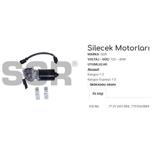 SİLECEK MOTORU KANGOO 1-2 - KANGOO EXPRESS 1-2 7701043984