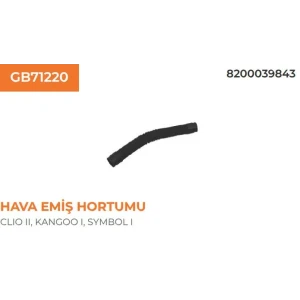 HAVA FİLTRE HORTUMU CLIO II KANGOO 1.5 DCI PLASTİK PARÇA HARİÇ