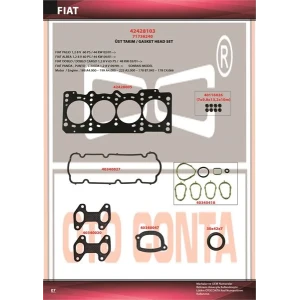 MOTOR TAKIM CONTA ÜST DOBLO 1.2 8V PALIO DOBLO 1.2 8V MOTOR TAKIM CONTA ÜST ÇELIK SKC'LI 71736240