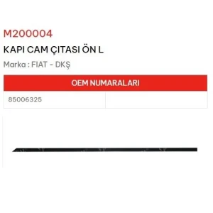 KAPI CAM ÇITASI ÖN SOL DKŞ