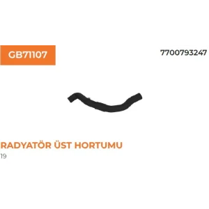 KLİMALIRADYATÖR HORTUMU ÜST R19 1.9D
