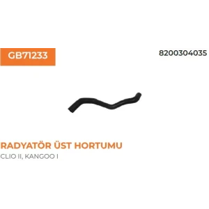 RADYATÖR HORTUMU ÜST KLİMALI KANGOO CLIO II 1.5 DCI