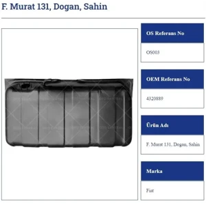 BENZİN DEPOSU FİAT MURAT M131 DOĞAN ŞAHİN