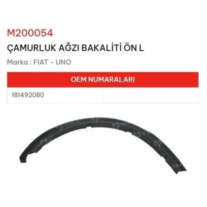 ÇAMURLUK ÖN SOL AGIZ PLASTİĞİ UZUN UNO SX