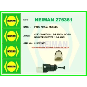 FREN PEDAL MUSURU CLIO IV-MODUS 1.2-1.5 DCI-LODGY-DOKKER-DUSTER 1.6-1.5 DCI