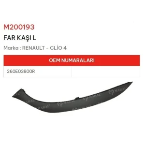 FAR KAŞI SOL CLİO IV
