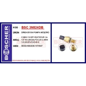 DİREKSİYON POMPA MÜŞÜRÜ C-MAX 1.6 (07-10)-FOCUS 1.4-1.6 16V (99-04)-FOCUS C-MAX 1.6 (03-07)-FOCUS II