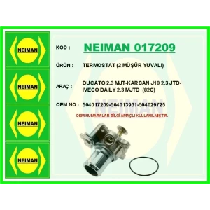TERMOSTAT (2 MÜŞÜR YUVALI) DUCATO 2.3 MJT-KARSAN J10 2.3 JTD-IVECO DAILY 2.3 MJTD (82C)