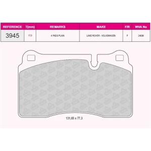 FREN BALATASI ÖN LAND ROVER – RANGE ROVER – VW TOUAREG 05-09. 24098