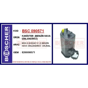 KANİSTER (BENZİN HAVA DİNLENDİRİCİ) MGN II-SCENIC II 1.6 BENZİN HAVA DİNLENDİRİCİ ORJİNAL