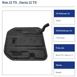 BENZİN DEPOSU RENAULT R12 TS BİNEK